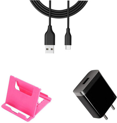 DAKRON Wall Charger Accessory Combo for Xiaomi Redmi Note 9(Black)