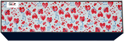 AAVYA UNIQUE FASHION Air Conditioner  Cover(Width: 114.3 cm, White,RedHeart)