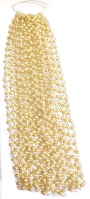 Mahabal Creations Jewellery Making Glass Pearl Beads Lahriya Chain 03mm, Pack of 12 Strings, 4.8 Meters