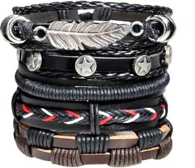 University Trendz Leather Bracelet(Pack of 5)