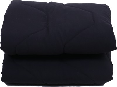 URBAN HAAT Solid Single Duvet for  Mild Winter(Poly Cotton, Black)