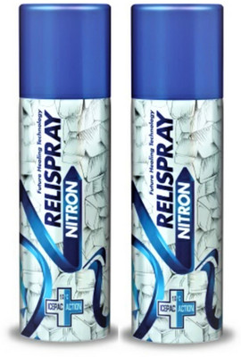 Relispray Nitron Menthol Pain Relief |Ice Pack Action|Reduces Swelling & Numbs Pain Spray(2 x 100 g)