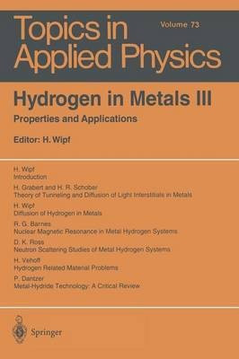 Hydrogen in Metals III(English, Paperback, unknown)