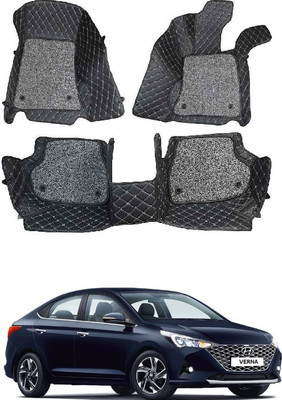 AYW Leatherite 7D Mat For  Hyundai Verna(Black)