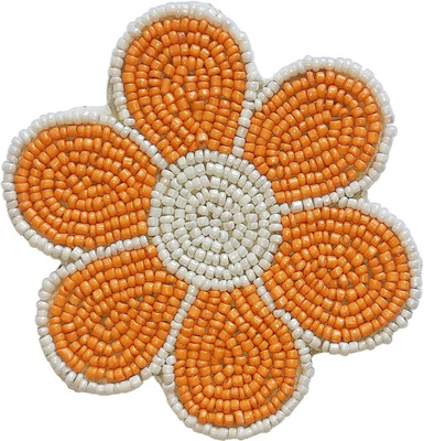 salvusappsolutions Round Reversible Cotton Coaster Set(Pack of 6)