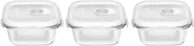 Cutting EDGE Glass Utility Container  - 320 ml(Pack of 3, Clear)
