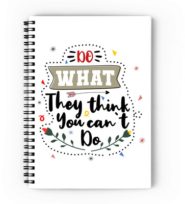 epheriwala Do What They Think You Can't Do A5 Notebook Ruled 160 Pages(White)