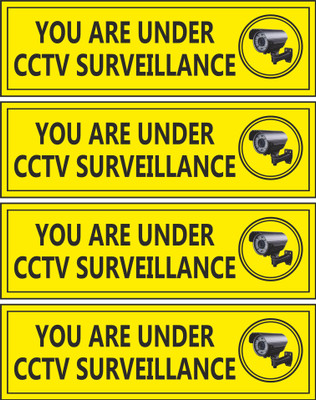 CREATIVE ADVERTISERS You are under CCTV Sureillance (SET OF 4) Emergency Sign