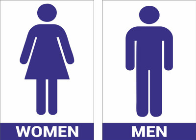 CREATIVE ADVERTISERS Toilet (man + woman) Emergency Sign