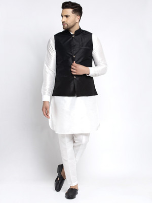 kaifoo Men Kurta Pant Ethnic Jacket Set