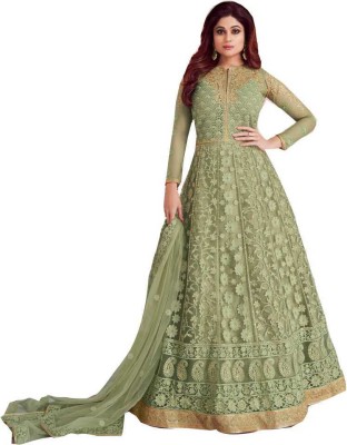 atsevam Self Design, Embroidered Anarkali Kurta, Bottom & Dupatta Set