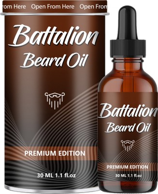 Battalion Premium Natural Beard Growth Oil for Strong and Healthy Beard Growth - No SLS, No Paraben Hair Oil (30 ml)