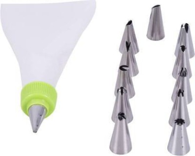 smile4u 12 Piece Piping Bag Nozzles DKA=245 Cake Decorating Tool Set Frosting Icing Cream Plastic, Steel Quick Flower Icing Nozzle(Multicolor Pack of 1)