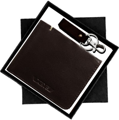 ABYS Men Brown Genuine Leather Wallet(6 Card Slots)