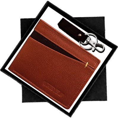 ABYS Men Brown Genuine Leather Wallet(5 Card Slots)