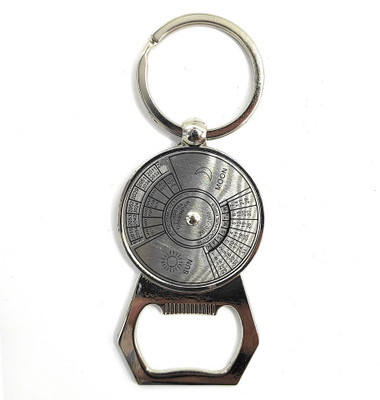 Blue Aura Fifty YEARS Calendar With Opener Keychain Key Chain
