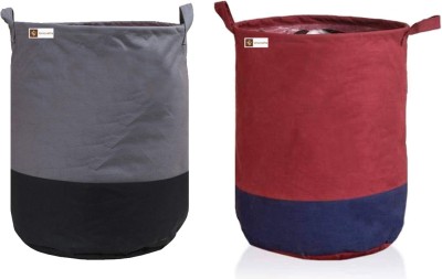 Unicrafts 45 L Grey, Maroon Laundry Bag(Non Woven)