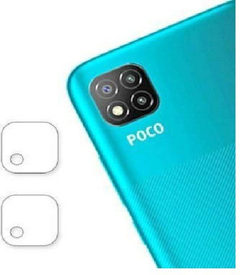 Anaya Back Camera Lens Glass Protector for Poco C3(Pack of: 2)