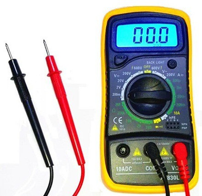 GoodsBazaar New Digital MAS830L LCD Multimeter Voltmeter Ammeter Ohmmeter OHM VOLT Tester 830L Digital Multimeter(2000 Counts)