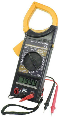 GoodsBazaar Finest DT-266 Digital Clamp Meter with Case Cover, Lead Probe, 9 Volt Battery 266 Digital Multimeter(2000 Counts)
