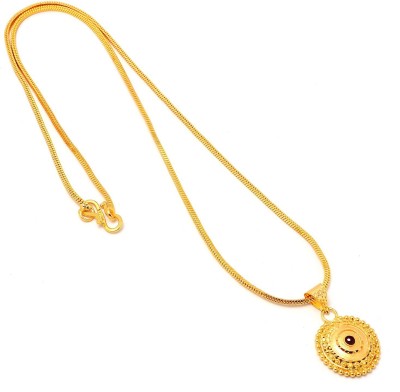 DIMIKI Micro Polish Gold Plated Pendant Chain Gold-plated Alloy Pendant