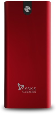 Syska 20000 mAh Power Bank (18 W, Fast Charging)(Blazing Red, Lithium Polymer)