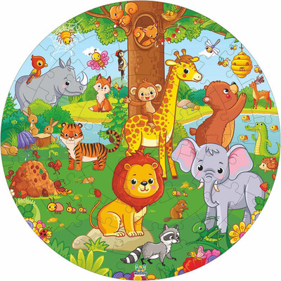 Lattice Jungle Jigsaw Puzzle for 3 and Above, 60 Piece, Multicolour(60 Pieces)