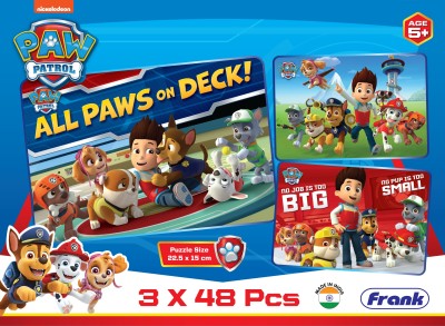 Frank Paw Patrol - 3 x 48 Puzzle(144 Pieces)