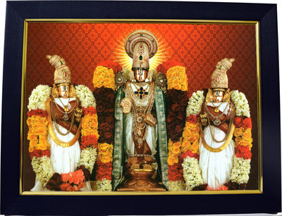 101Temples Tirupati Balaji Lakshmi God Photo Frame Religious Frame