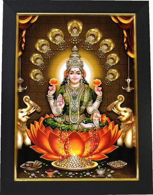 101Temples Dhana Lakshmi God Photo Frame Religious Frame
