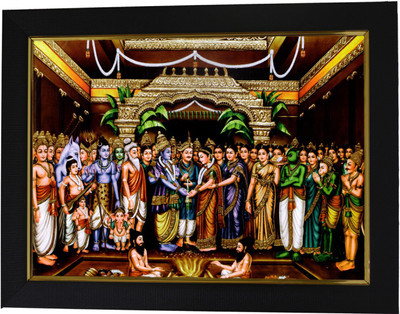 101Temples Balaji and Padmavathi God Photo Religious Frame