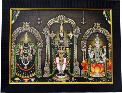 101Temples Tirupati Balaji Padmavati Lakshmi God Photo Religious Frame