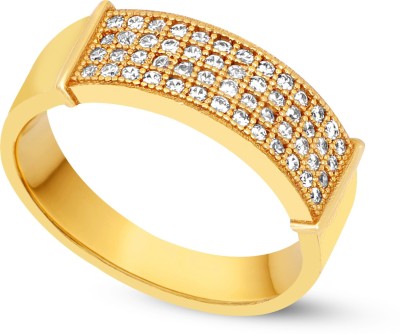 OceanZone Fashion Brass Diamond Gold Plated Ring