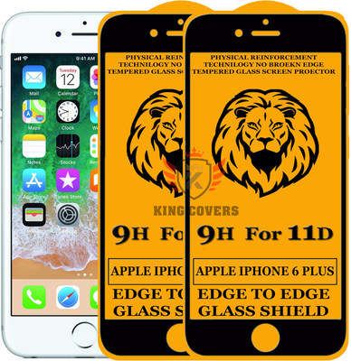 KING COVERS Edge To Edge Tempered Glass for Apple iPhone 6 Plus(Pack of 2)