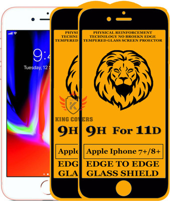 KING COVERS Edge To Edge Tempered Glass for Apple iPhone 7 Plus(Pack of 2)