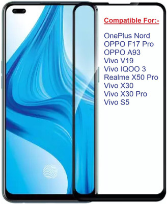 ISAAK Edge To Edge Tempered Glass for OnePlus Nord, OPPO F17 Pro, OPPO A93, Vivo V19, Vivo IQOO3, Realme X50 Pro, Vivo S5, Vivo X30, Vivo X30 Pro(Pack of 1)