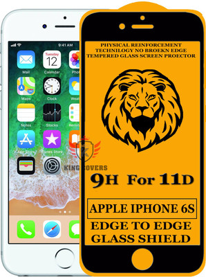 KING COVERS Edge To Edge Tempered Glass for Apple iPhone 6s(Pack of 1)