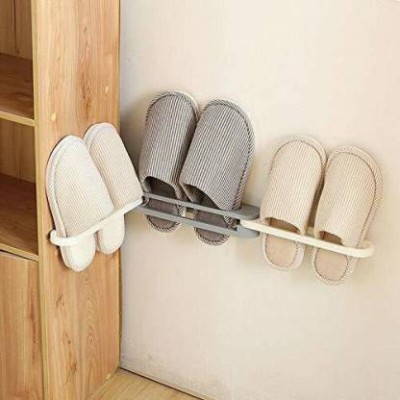 Shoe Rack Organizer,Wall Mounted 3 in 1 Space-Saving Shoes Storage Shelf Slipper Stand (Multicolor) (1 Pcs)