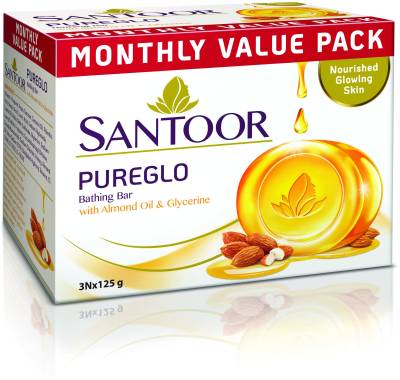 santoor PureGlo Glycerine Bathing Bar