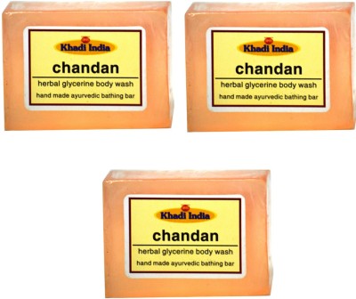 KHADI INDIA herbal chandan soap(3 x 41.67 g)