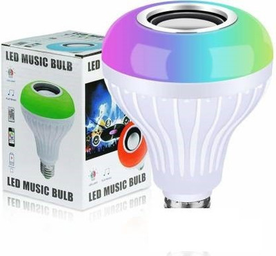 RUNEECH Bluetooth Music Bulb LED 12w 3 W Bluetooth Speaker(White, Stereo Channel)