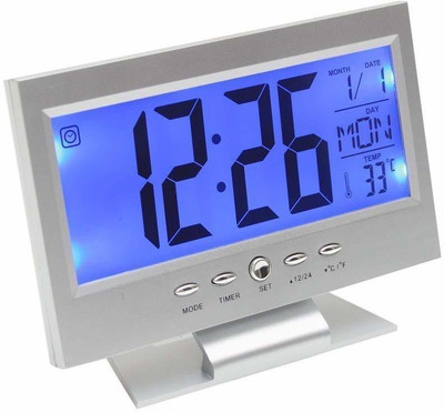 Stufftuff Digital Silver Clock