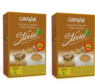 Girnar Instant Ginger Tea Premix Combo - 20 Sachets Instant Tea Box(2 x 125 g)