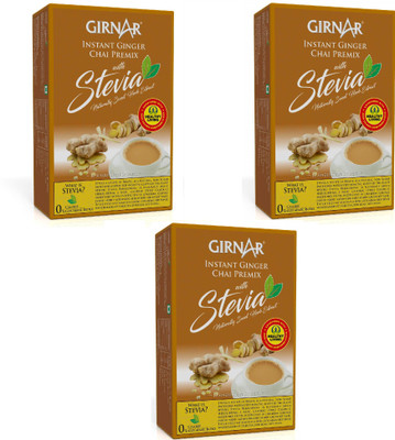 Girnar Stevia Ginger Instant Tea Premix - 30 Sachets Instant Tea Box(3 x 126.67 g)