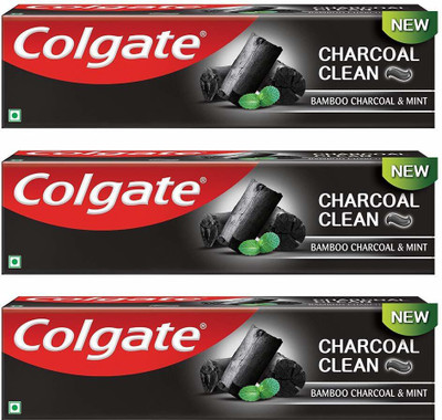 Colgate Bamboo Charcoal Clean & Mint 120g (Pack Of 3) (360g) Toothpaste(360 g, Pack of 3)