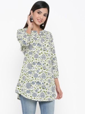 kipek Casual 3/4 Sleeve Printed Women White Top