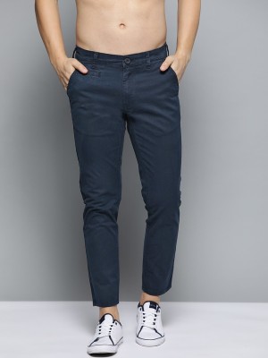 HERE&NOW Slim Fit Men Blue Trousers