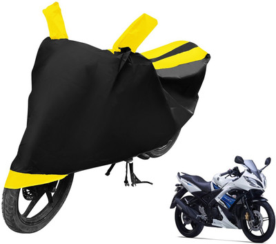 MOCKHE Two Wheeler Cover for Yamaha(YZF R15 S, Black, Yellow)