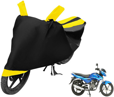 Auto Hub Two Wheeler Cover for Bajaj(XCD 135, Black, Yellow)