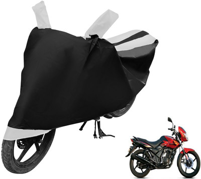 MOCKHE Two Wheeler Cover for TVS(Flame DS 125, Black, White)